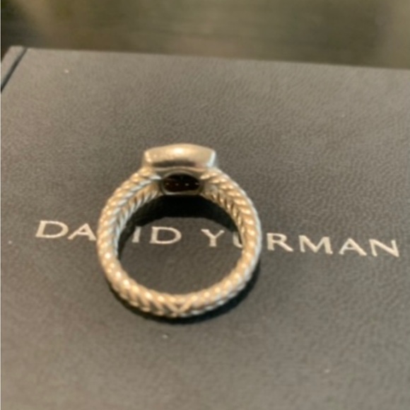 David Yurman Petite Albion® Diamond Halo Onyx Cushion Ring.Size 7. - Picture 12 of 12